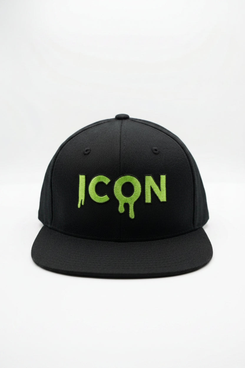 The black and lime green "Icon" drip cap