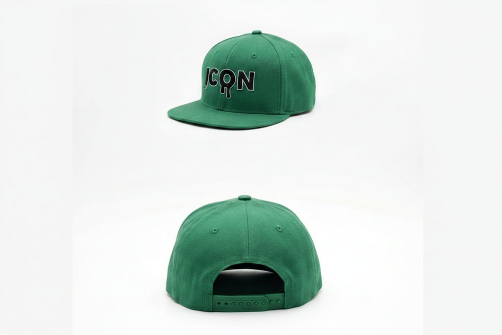 The green and black "Icon" drip cap